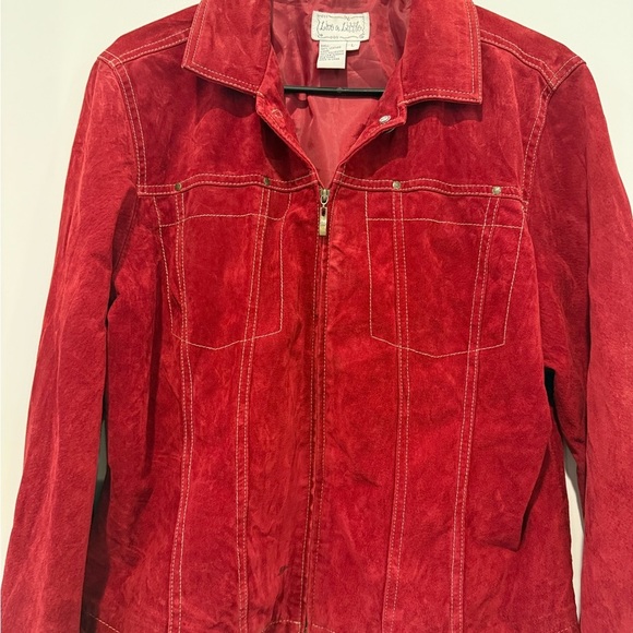 Live A Little Red Suede Jacket - Picture 4 of 5